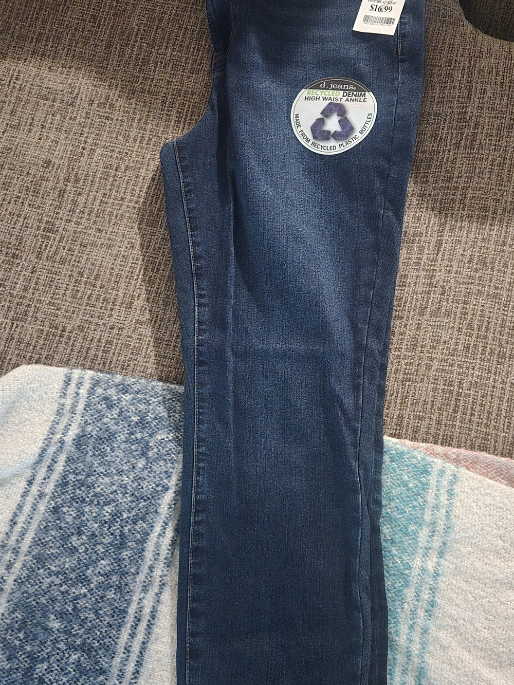 d. jeans Dark Blue High Rise Ankle Jeans